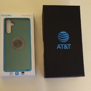 AT&T GALAXY A15 5G Phone & LOVPAC Green Phone Case with Ring Stand NEW unopened